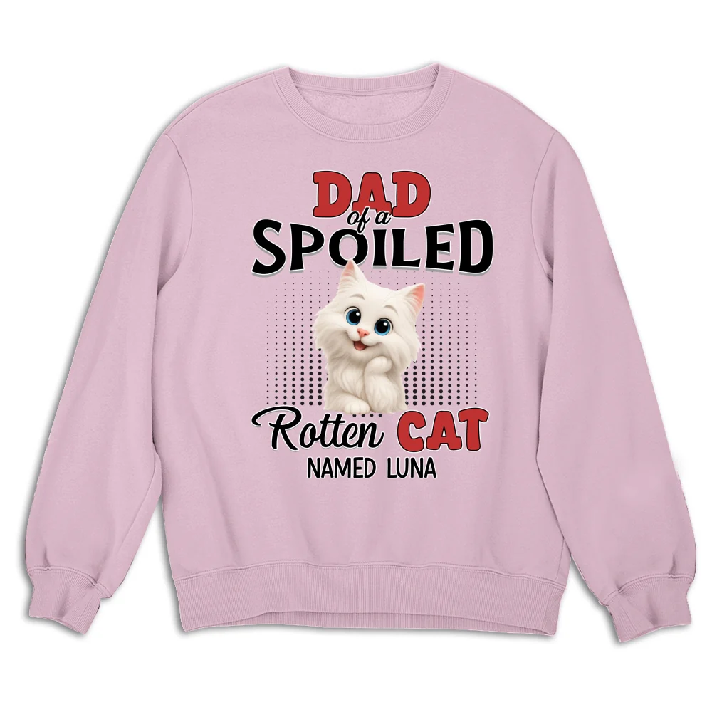 Thinking About My Spoiled Cats - Personalized Custom Sweatshirt - Image 5