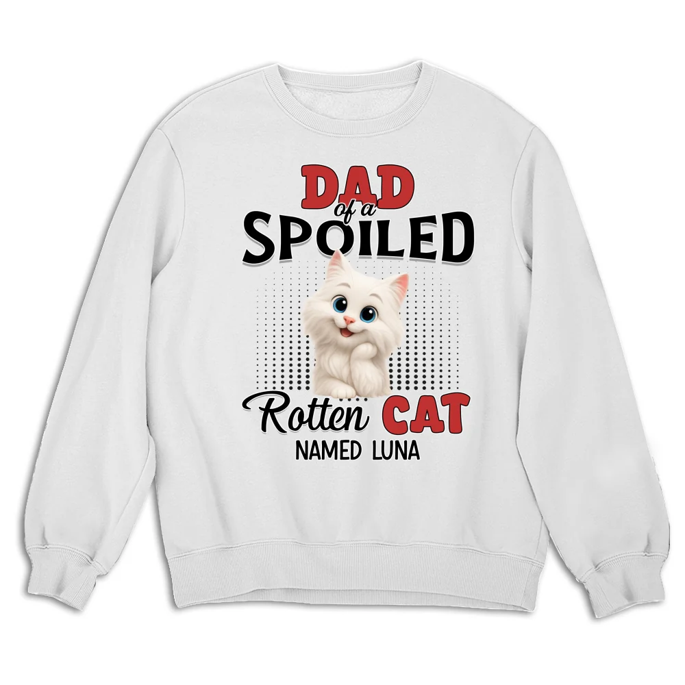 Thinking About My Spoiled Cats - Personalized Custom Sweatshirt - Image 6
