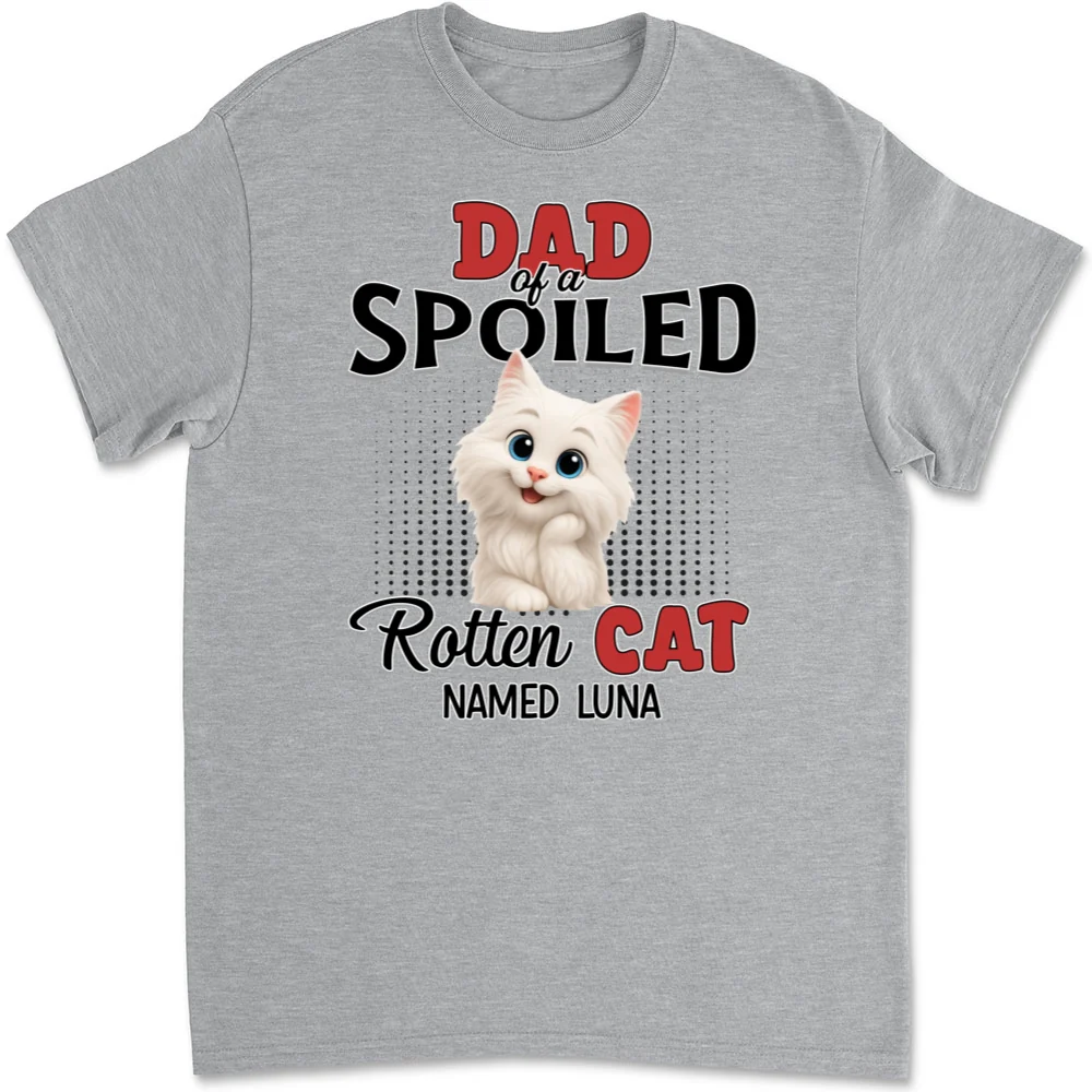 Thinking About My Spoiled Cats - Personalized Custom Unisex T-Shirt - Image 6