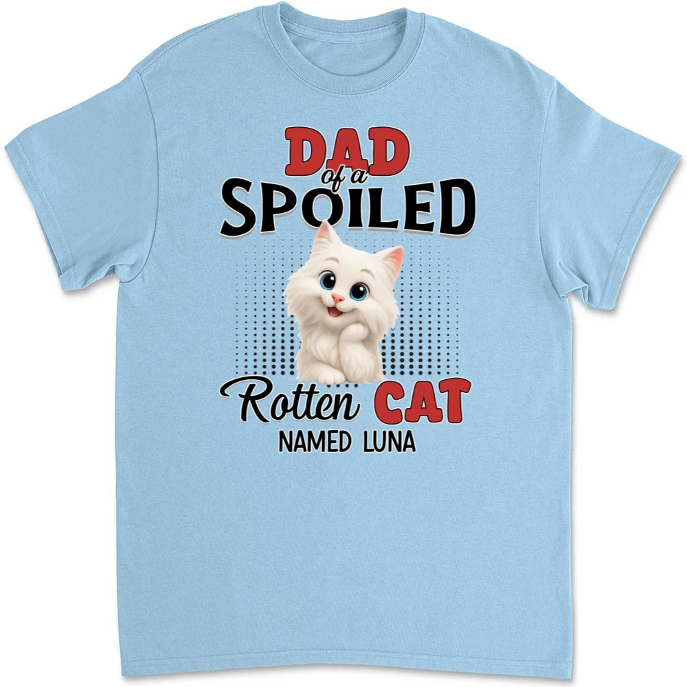 Thinking About My Spoiled Cats - Personalized Custom Unisex T-Shirt - Image 7