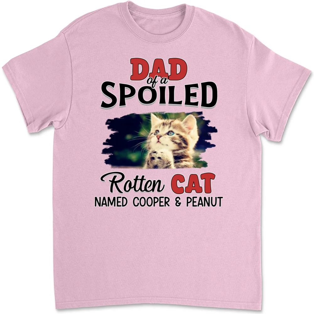 Thinking About My Spoiled Cats Photo - Personalized Custom Unisex T-Shirt - Image 8