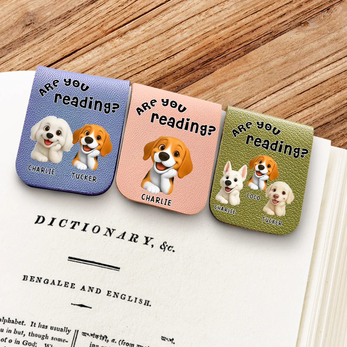 Thinking About You - Personalized Custom Leather Bookmark