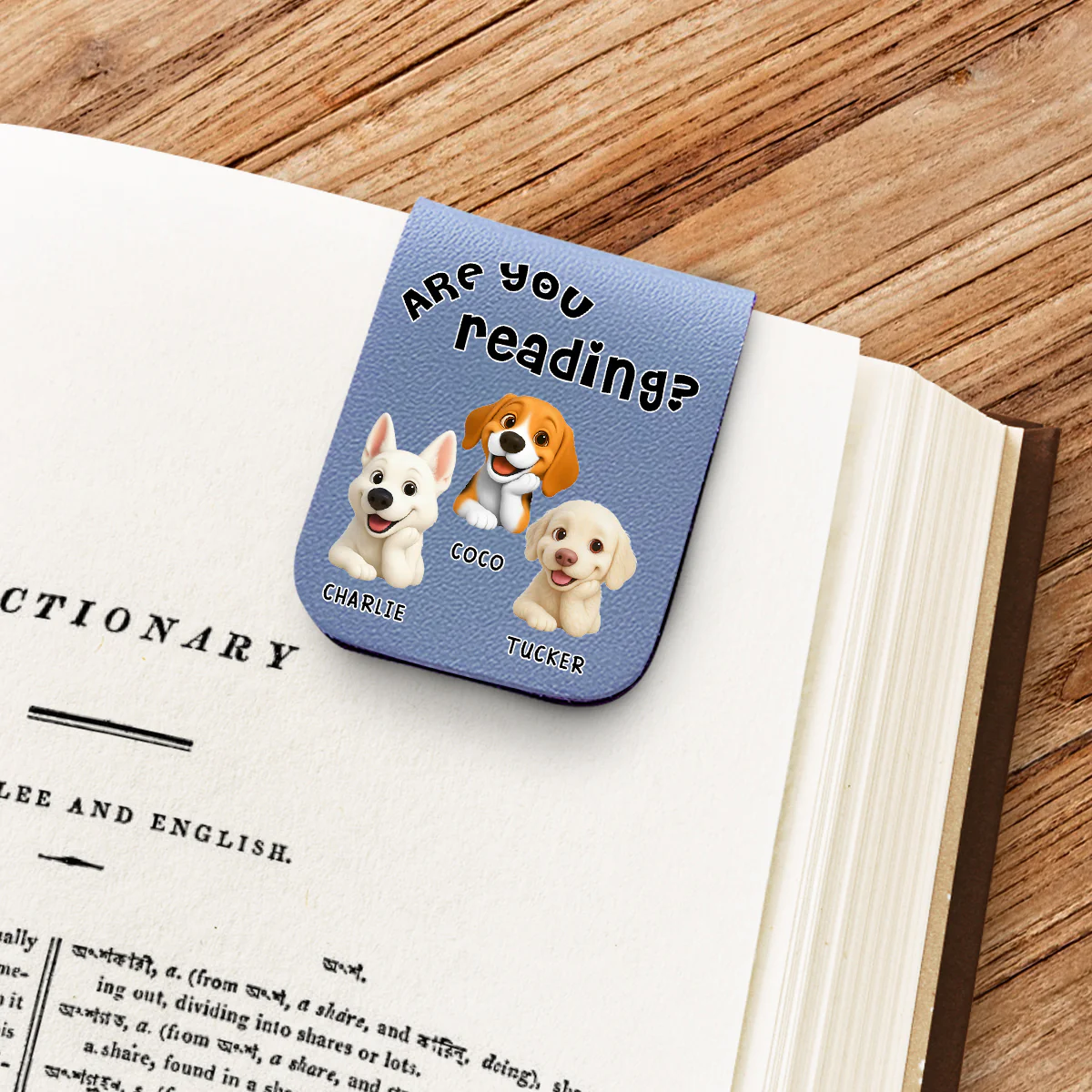 Thinking About You - Personalized Custom Leather Bookmark - Image 2