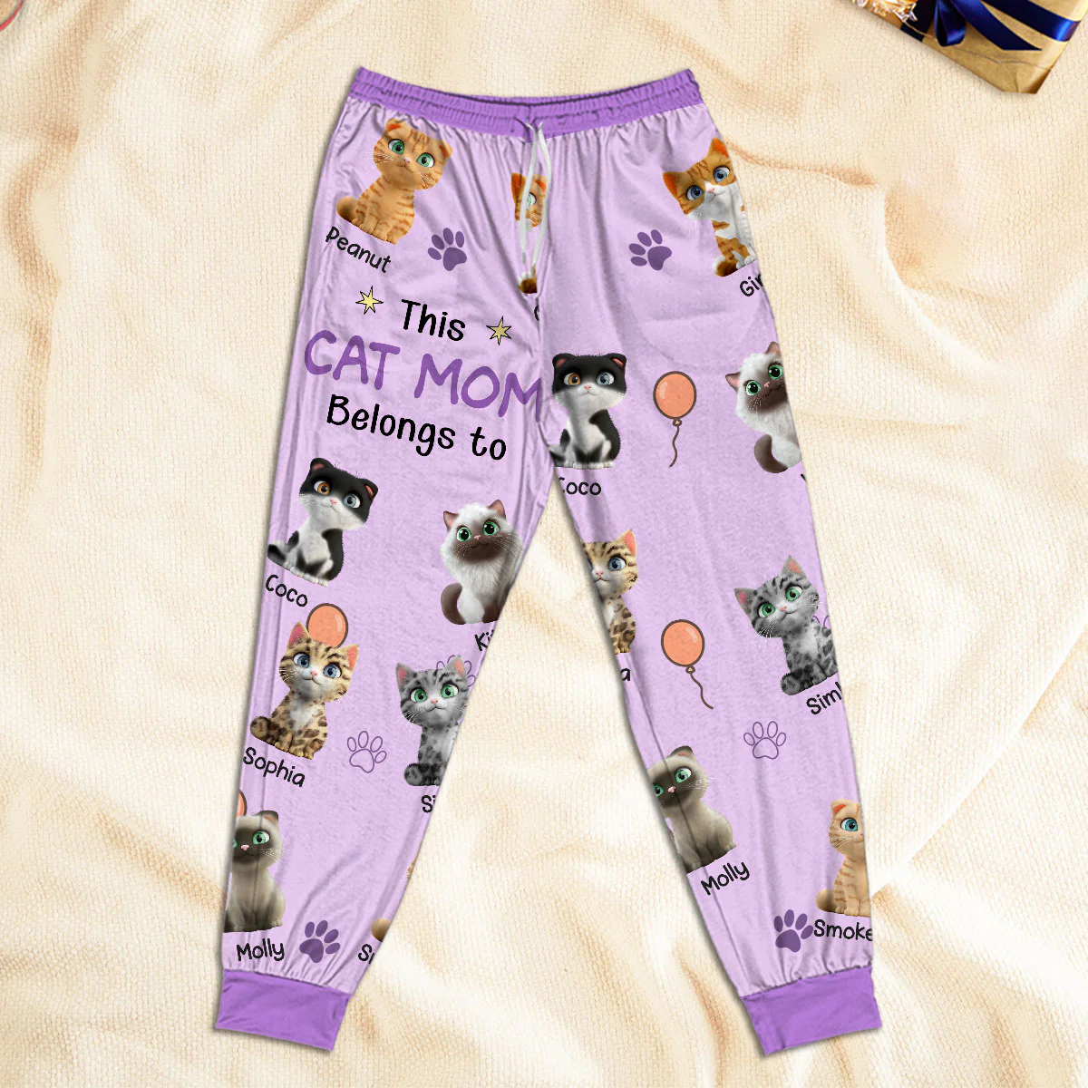 This Cat Mom Is Ours - Personalized Custom Pajama Pants - Image 4