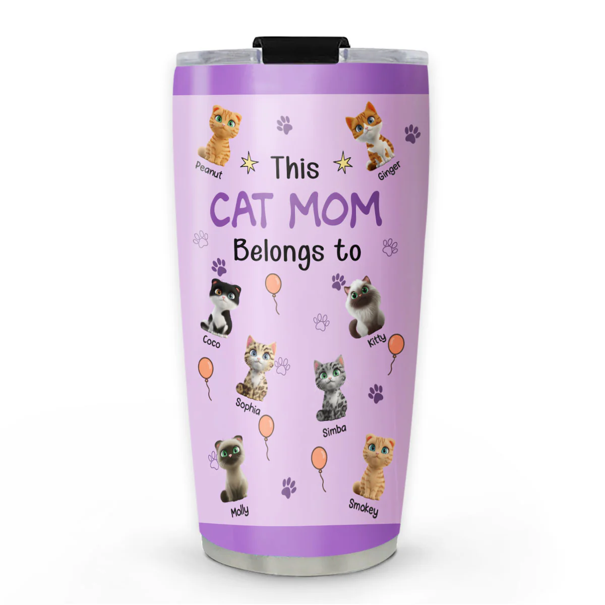 This Cat Mom Is Ours - Personalized Custom Tumbler