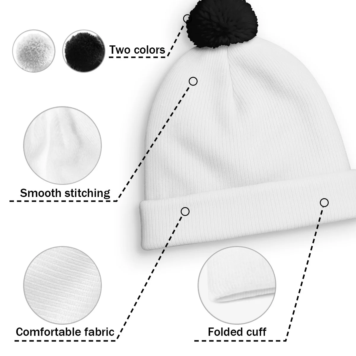 This Cozy Season Photo - Personalized Custom Bobble Beanie Hat - Image 5