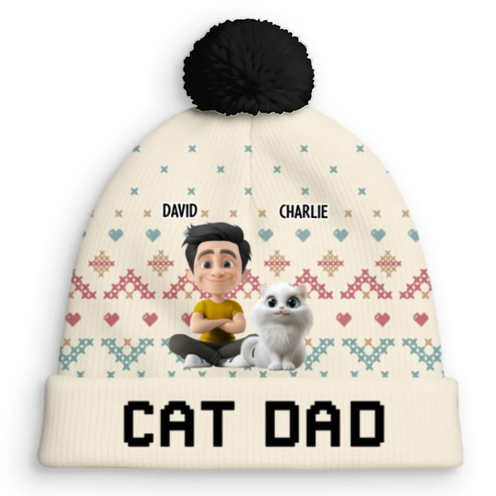 This Cozy Season With Cats - Personalized Custom Bobble Beanie Hat - Image 8