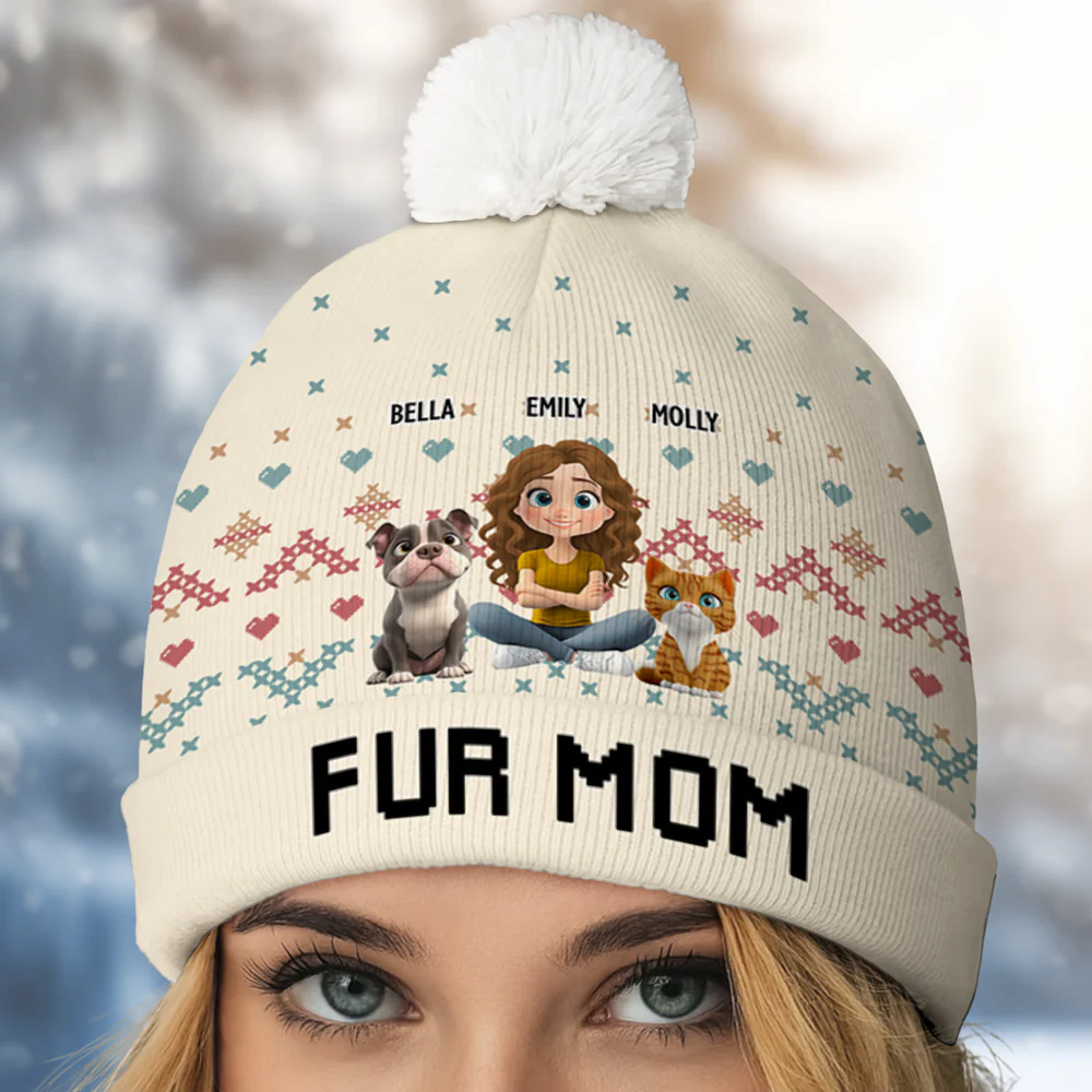 This Cozy Season With Them - Personalized Custom Bobble Beanie Hat - Image 2