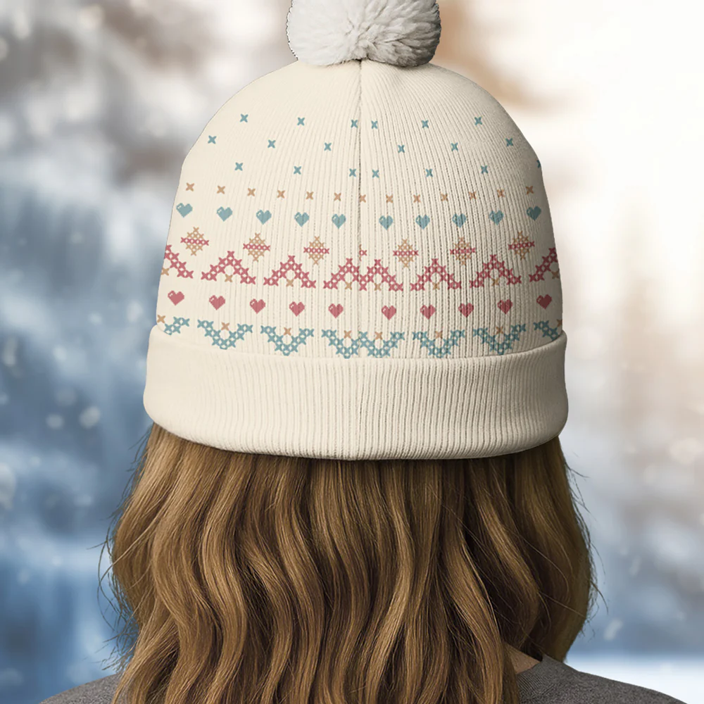 This Cozy Season With Them - Personalized Custom Bobble Beanie Hat - Image 3