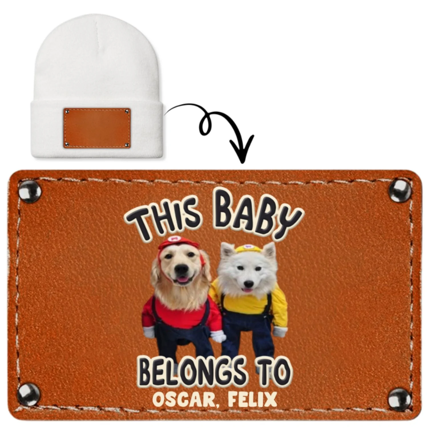 This Cutest Baby Belongs To Dog Photo - Personalized Custom Beanie - Image 3