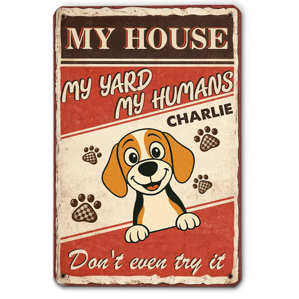 This House Is Guarded - Personalized Custom Metal Sign