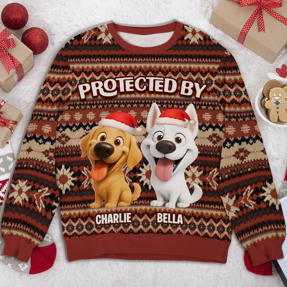 This Human Is Protected - Personalized Custom All-Over-Print Sweatshirt