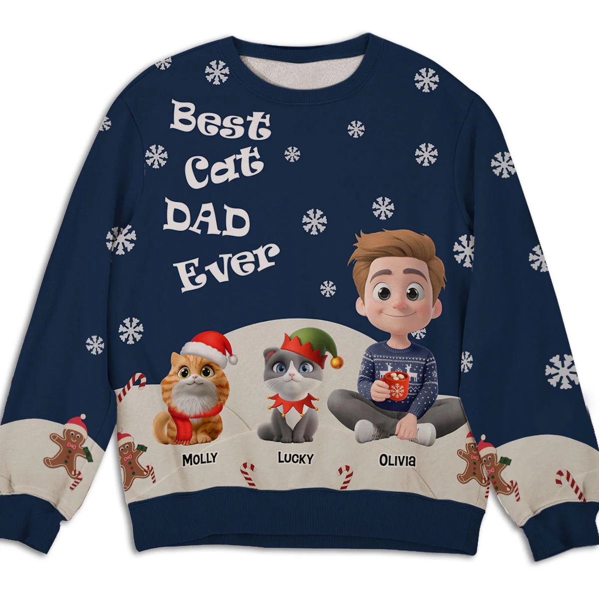 This Is How I Show My Cat - Personalized Custom All-Over-Print Sweatshirt