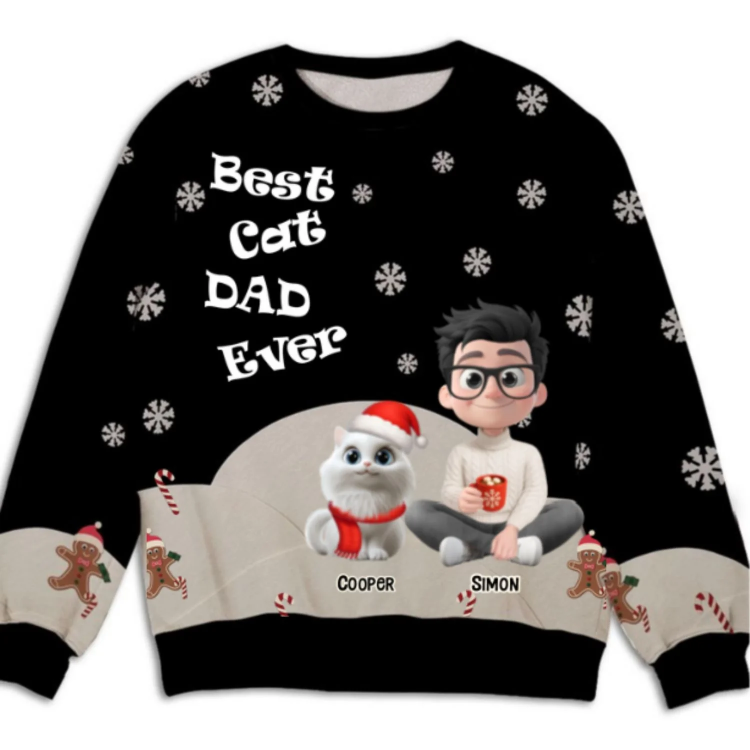 This Is How I Show My Cat - Personalized Custom All-Over-Print Sweatshirt - Image 5