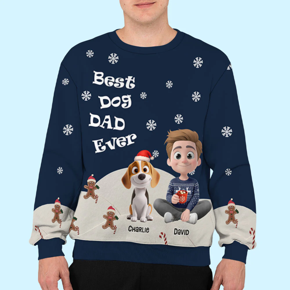 This Is How I Show My Dog - Personalized Custom All-Over-Print Sweatshirt - Image 3