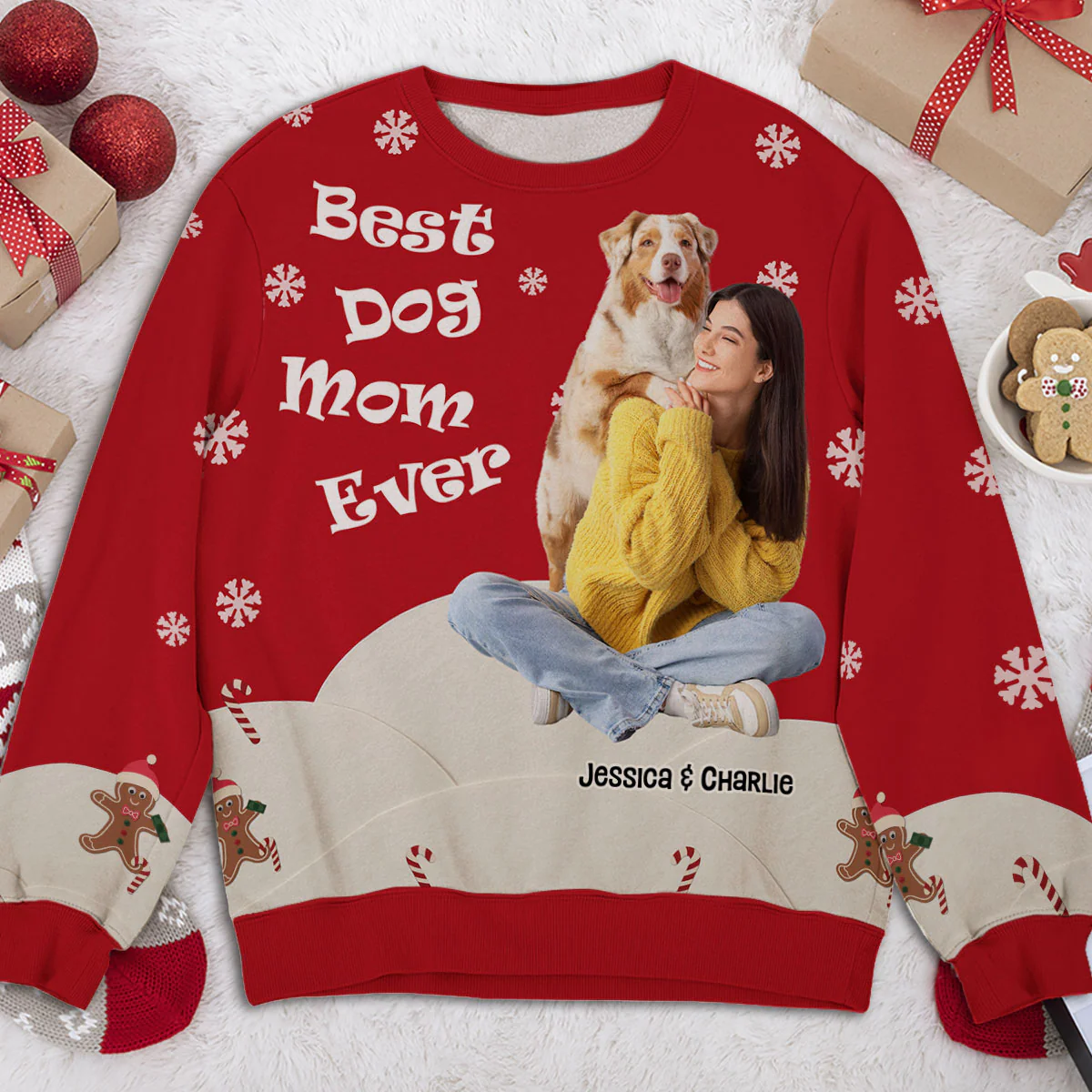 This Is How I Show My Dog Photo - Personalized Custom All-Over-Print Sweatshirt - Image 2