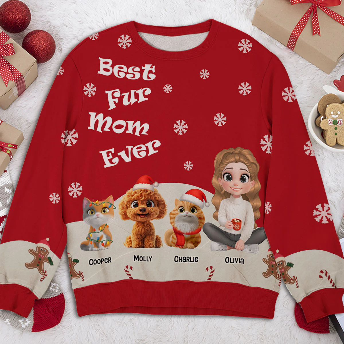 This Is How I Show My Pet - Personalized Custom All-Over-Print Sweatshirt - Image 2