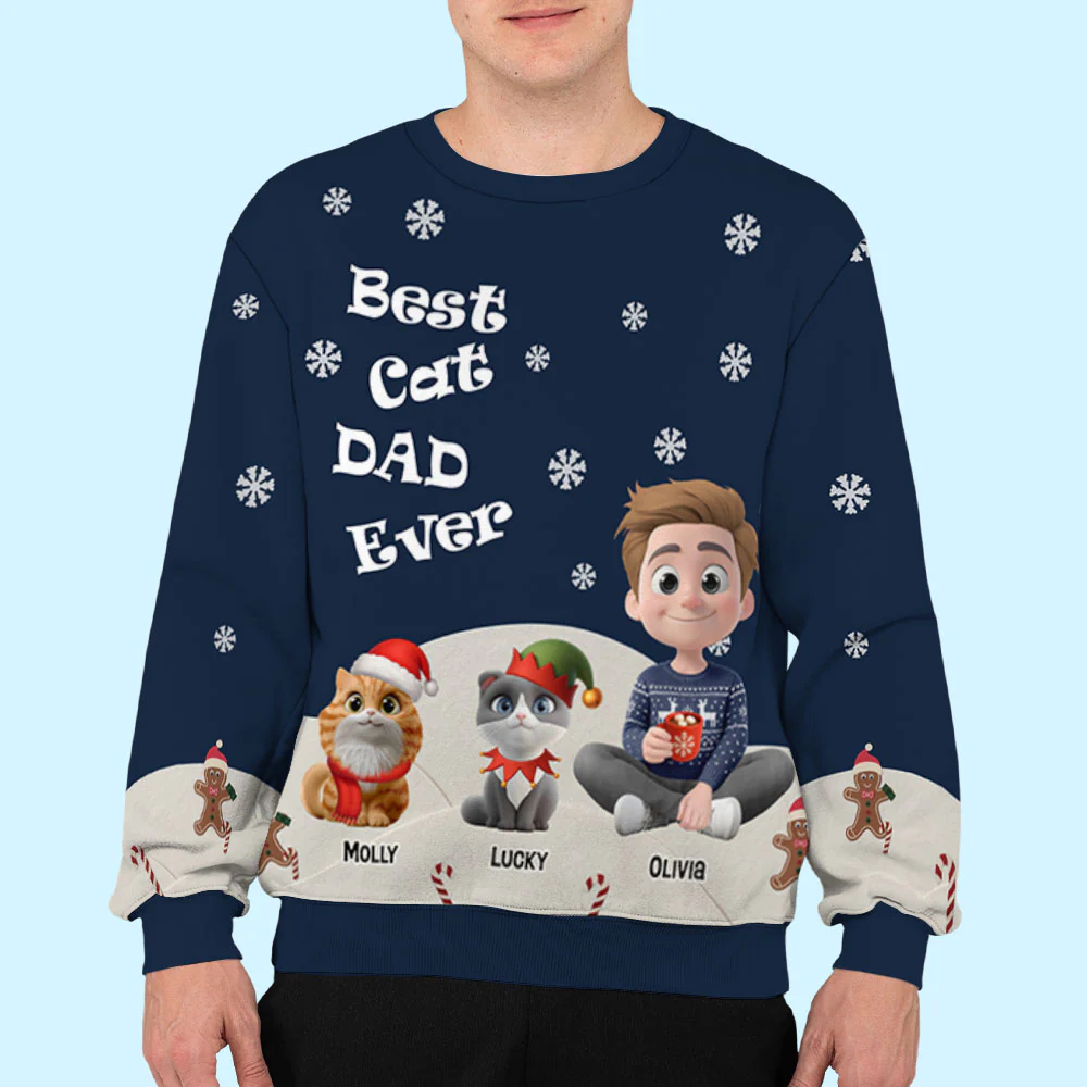 This Is How I Show My Pet - Personalized Custom All-Over-Print Sweatshirt - Image 5