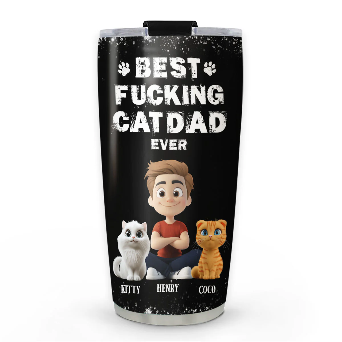 This Is The Best Cat Dad - Personalized Custom Tumbler