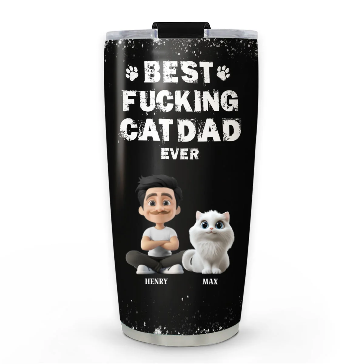 This Is The Best Cat Dad - Personalized Custom Tumbler - Image 6