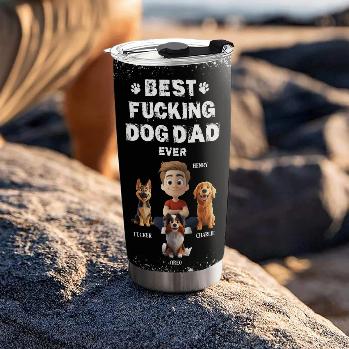 This Is The Best Dad - Personalized Custom Tumbler - Image 3
