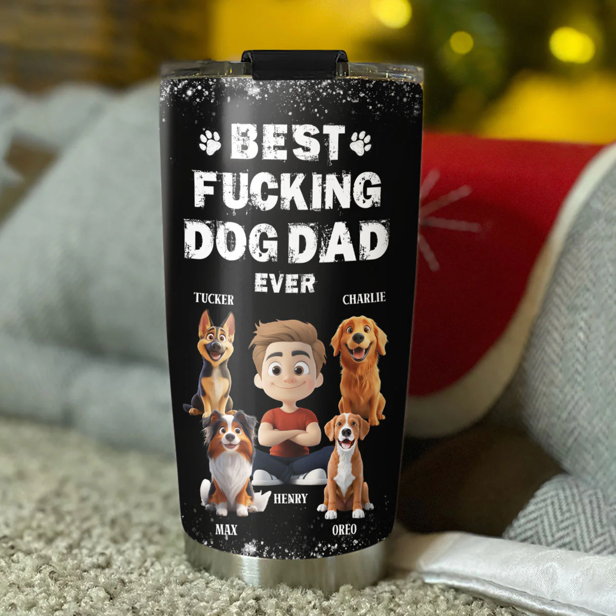 This Is The Best Dad - Personalized Custom Tumbler - Image 4