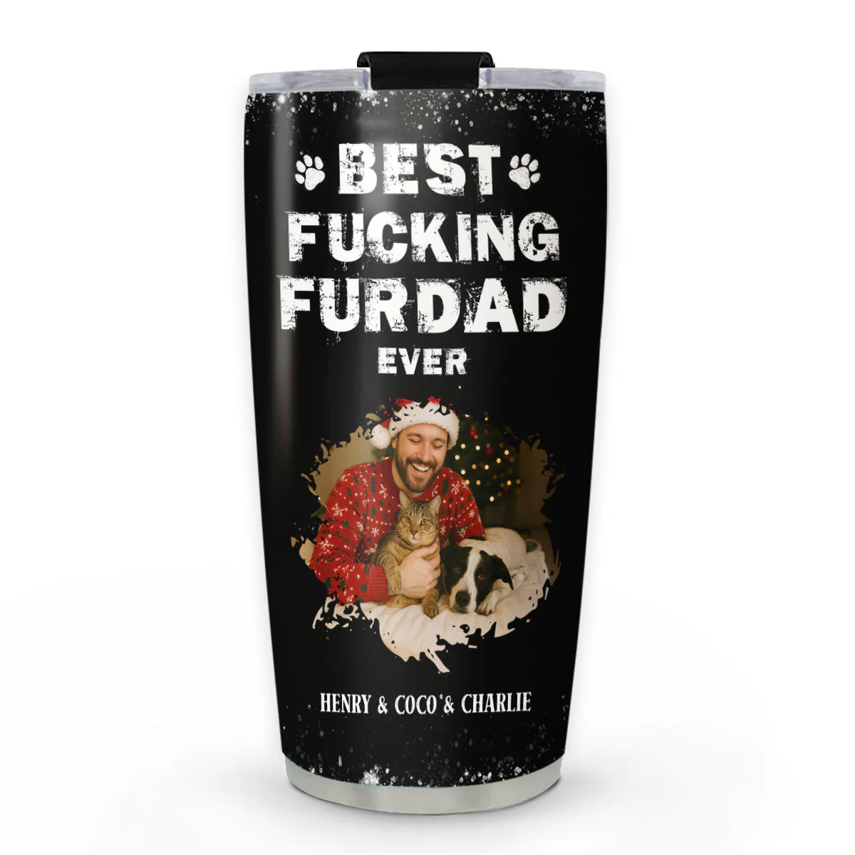 This Is The Best Fur Dad Photo - Personalized Custom Tumbler