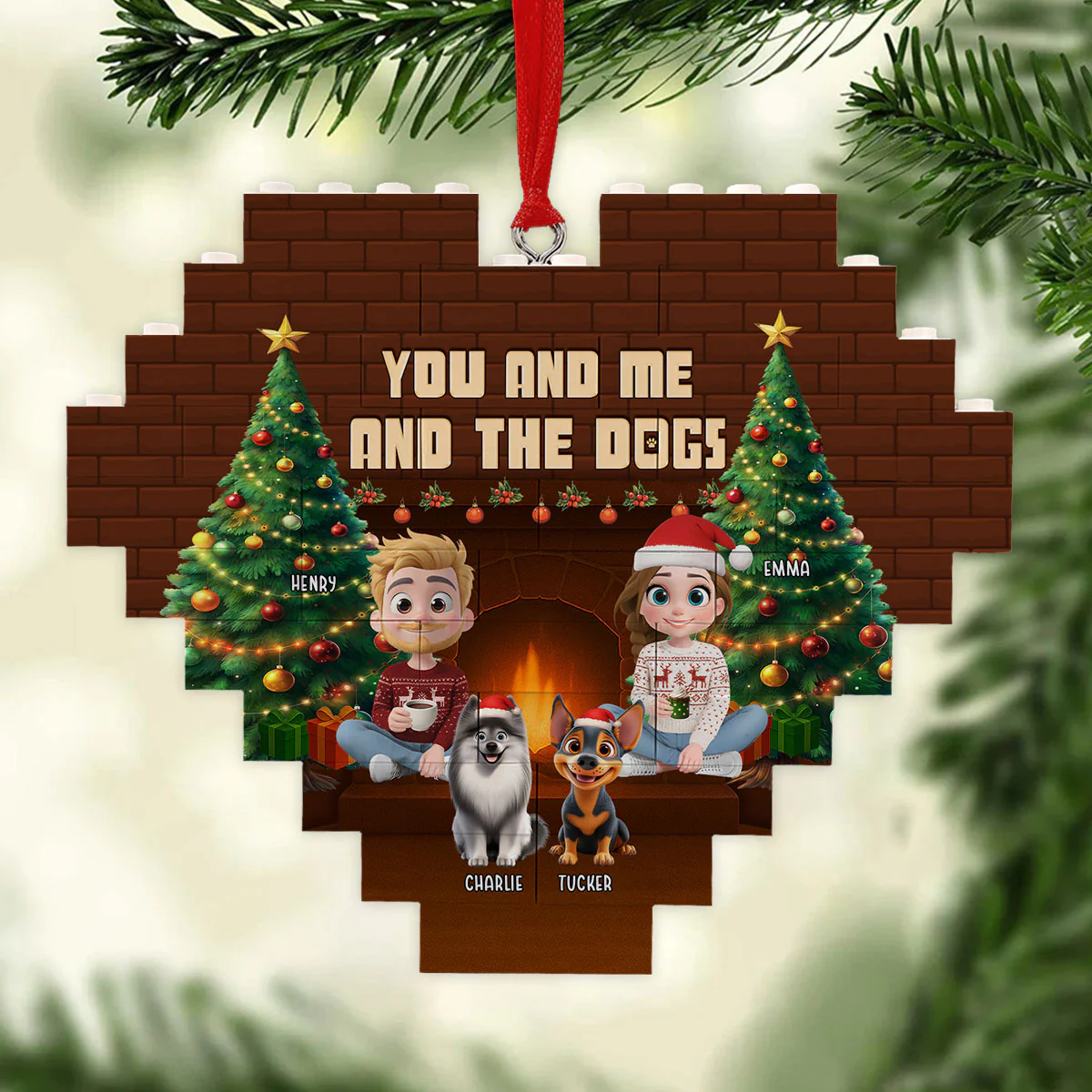 This Is Us Through Time - Personalized Custom 3D Effect Heart Puzzle Ornament
