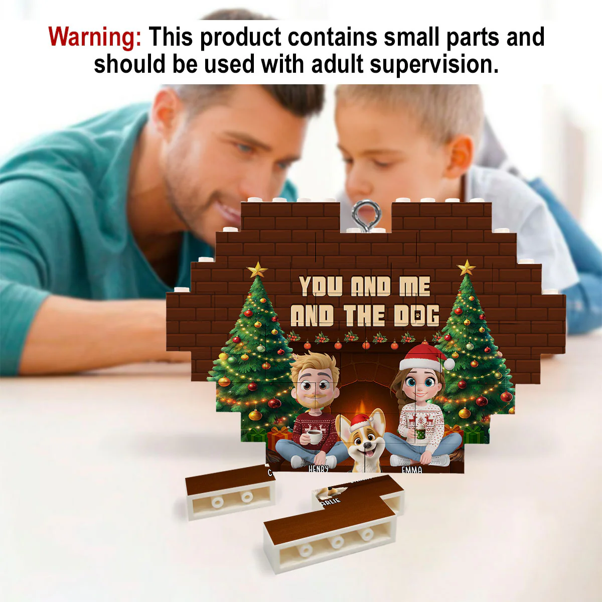 This Is Us Through Time - Personalized Custom 3D Effect Heart Puzzle Ornament - Image 5
