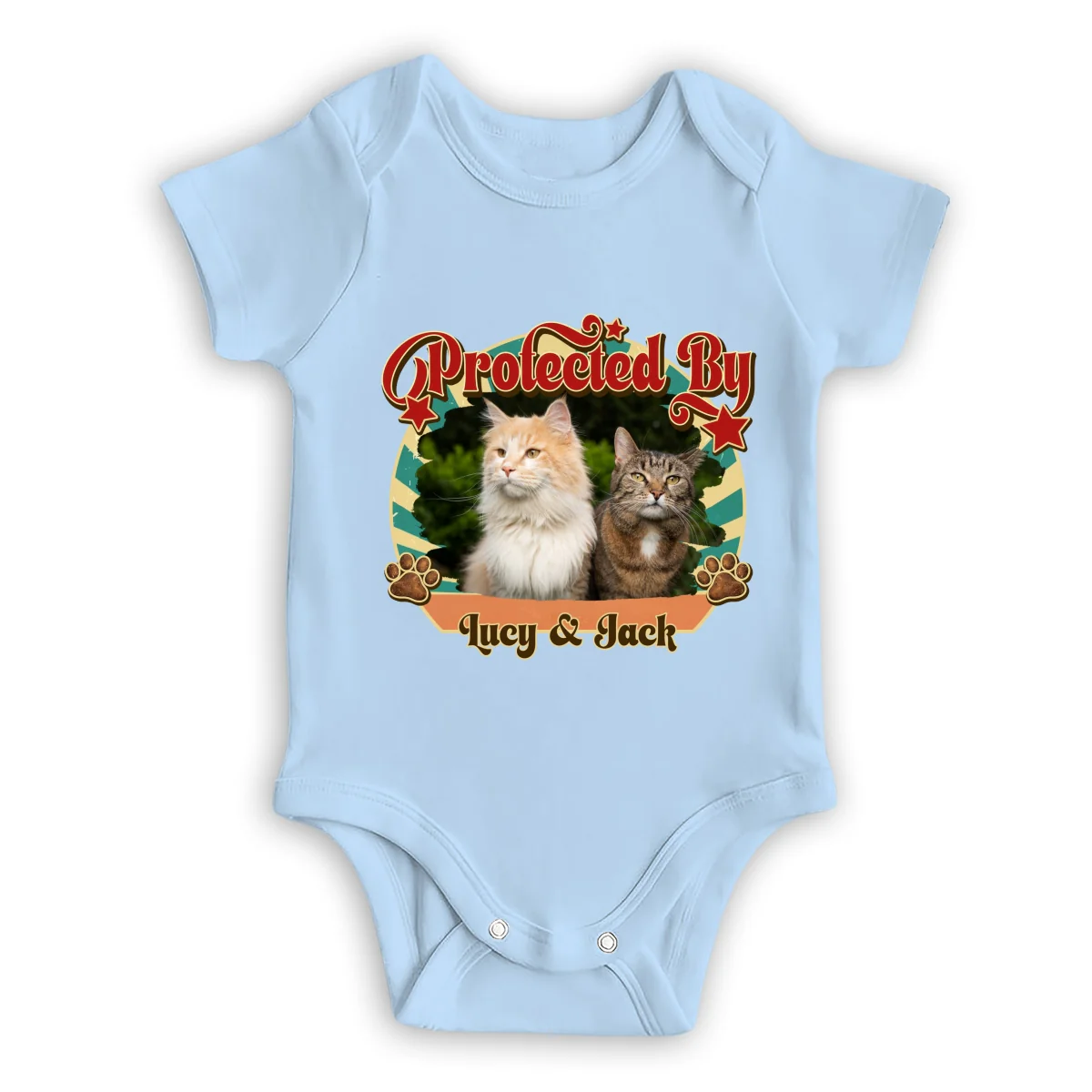 This Tiny Human Is Mine Cat Version Photo - Personalized Custom Baby Onesie - Image 8