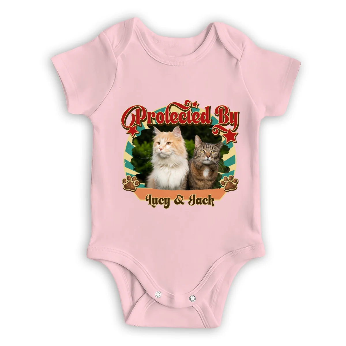 This Tiny Human Is Mine Cat Version Photo - Personalized Custom Baby Onesie - Image 9