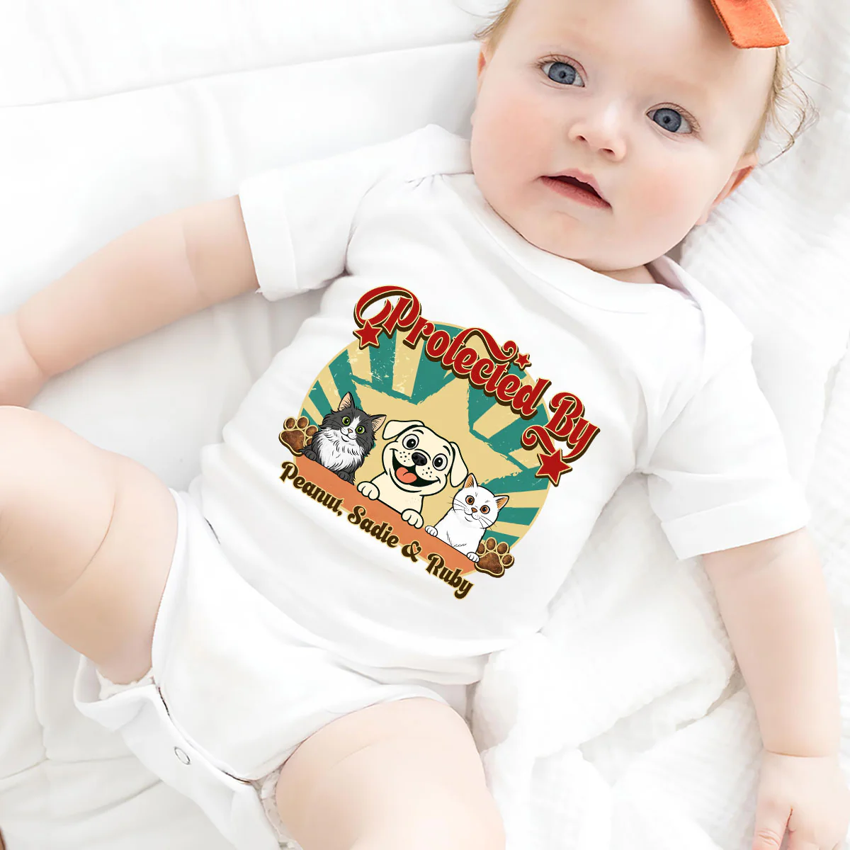 This Tiny Human Is Mine Pet Version- Personalized Custom Baby Onesie - Image 3