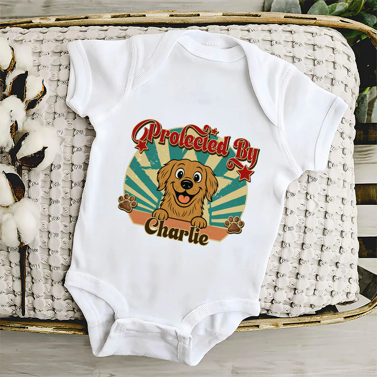 This Tiny Human Is Mine Pet Version- Personalized Custom Baby Onesie - Image 4