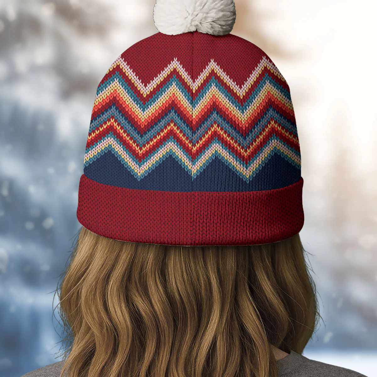 Through All Seasons - Personalized Custom Bobble Beanie Hat - Image 4