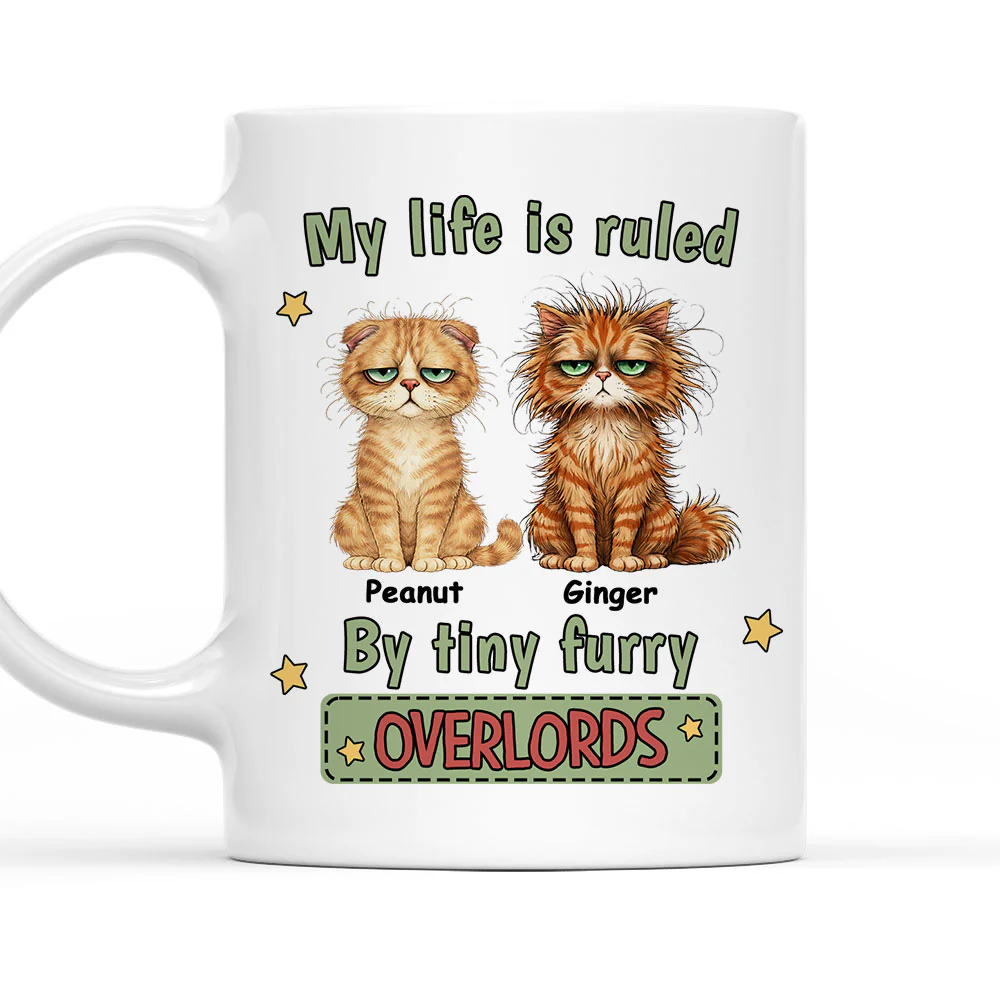 Tiny Cat Ruler - Personalized Custom Coffee Mug - Image 2