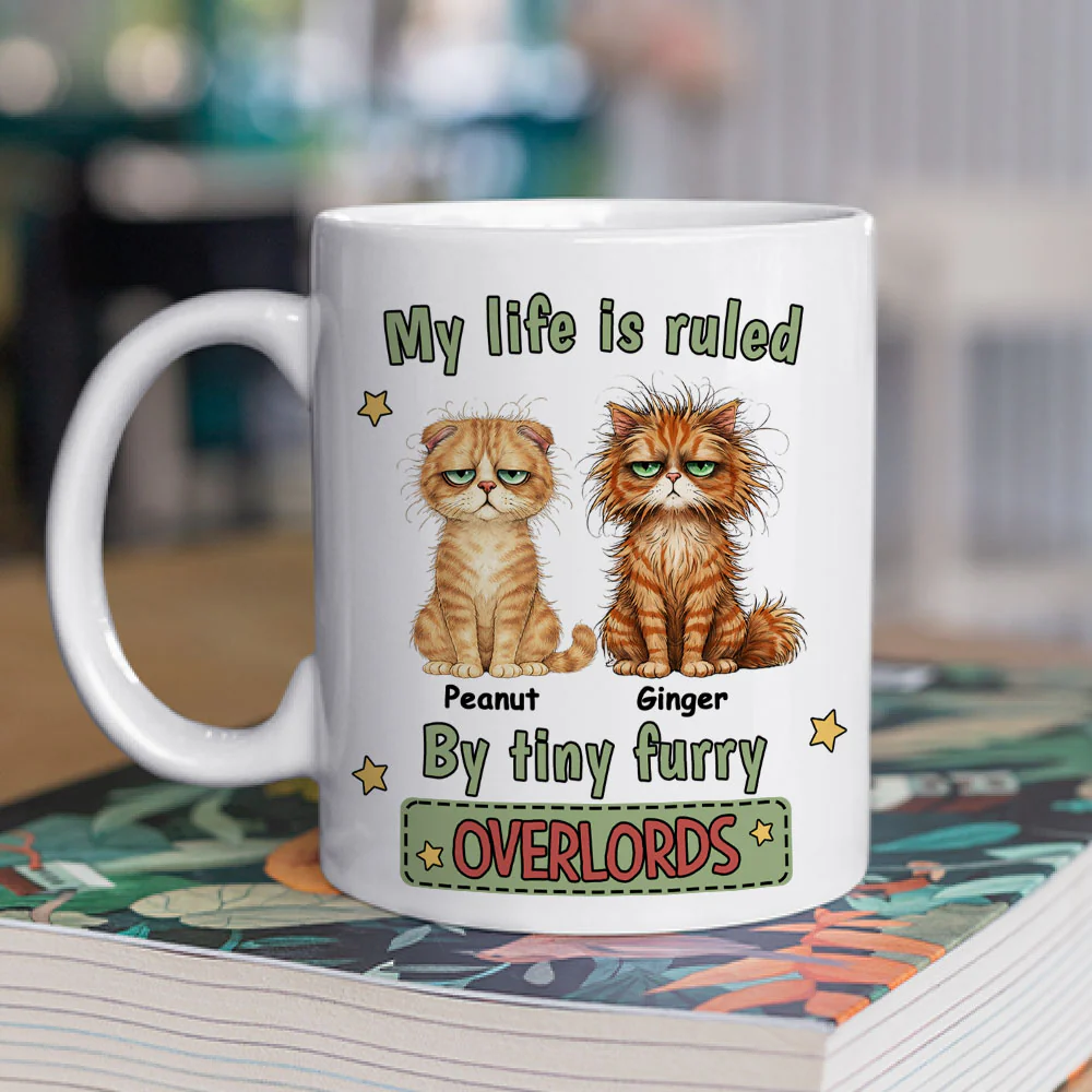 Tiny Cat Ruler - Personalized Custom Coffee Mug - Image 3