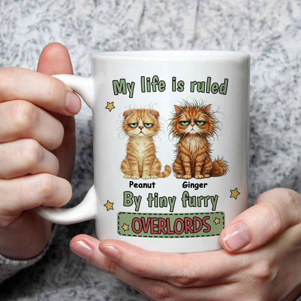 Tiny Cat Ruler - Personalized Custom Coffee Mug - Image 4