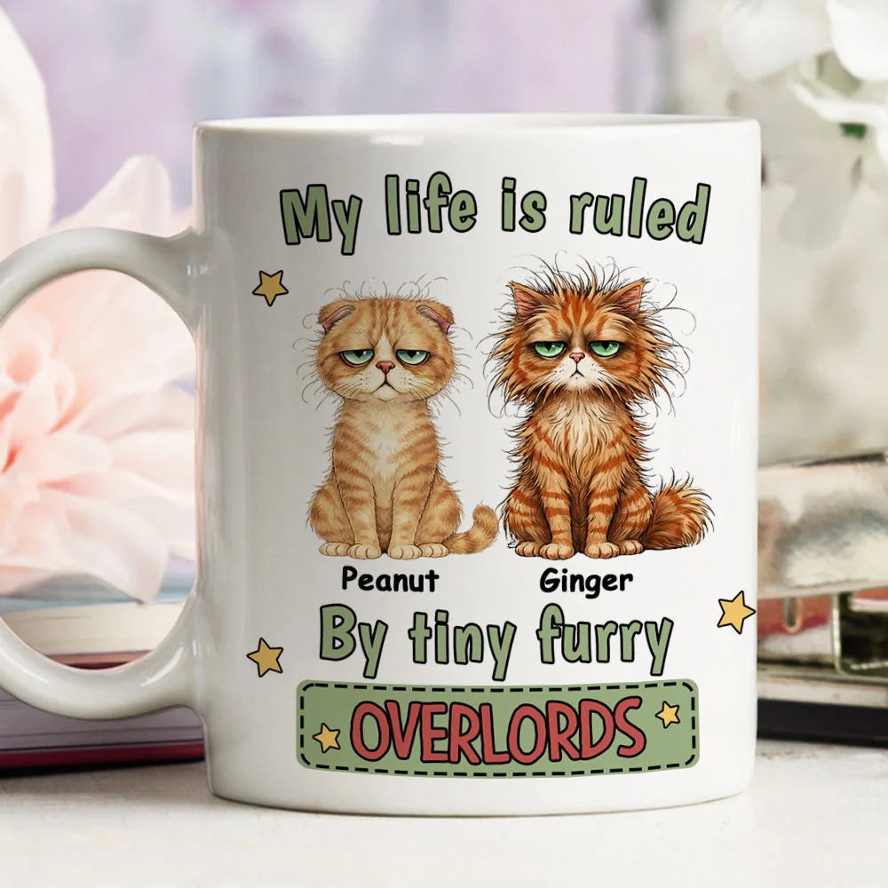 Tiny Cat Ruler - Personalized Custom Coffee Mug - Image 5