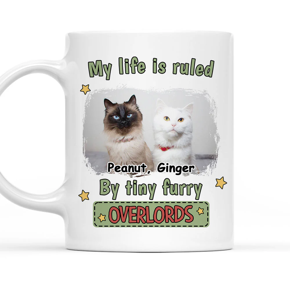 Tiny Cat Ruler Photo - Personalized Custom Coffee Mug