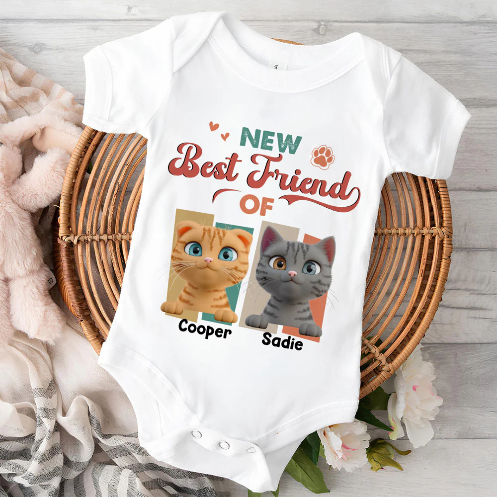 Tiny Hands Big Meows - Personalized Custom Baby Onesie - Image 2