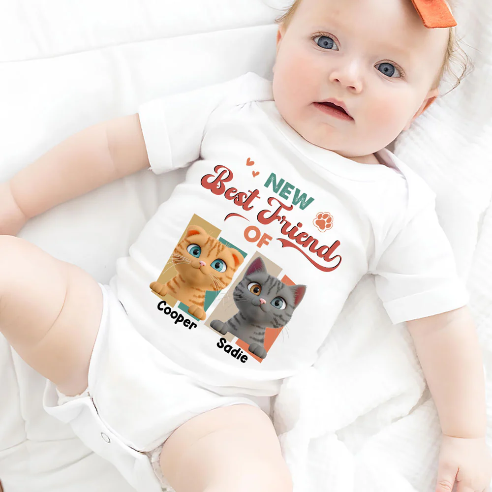 Tiny Hands Big Meows - Personalized Custom Baby Onesie - Image 4