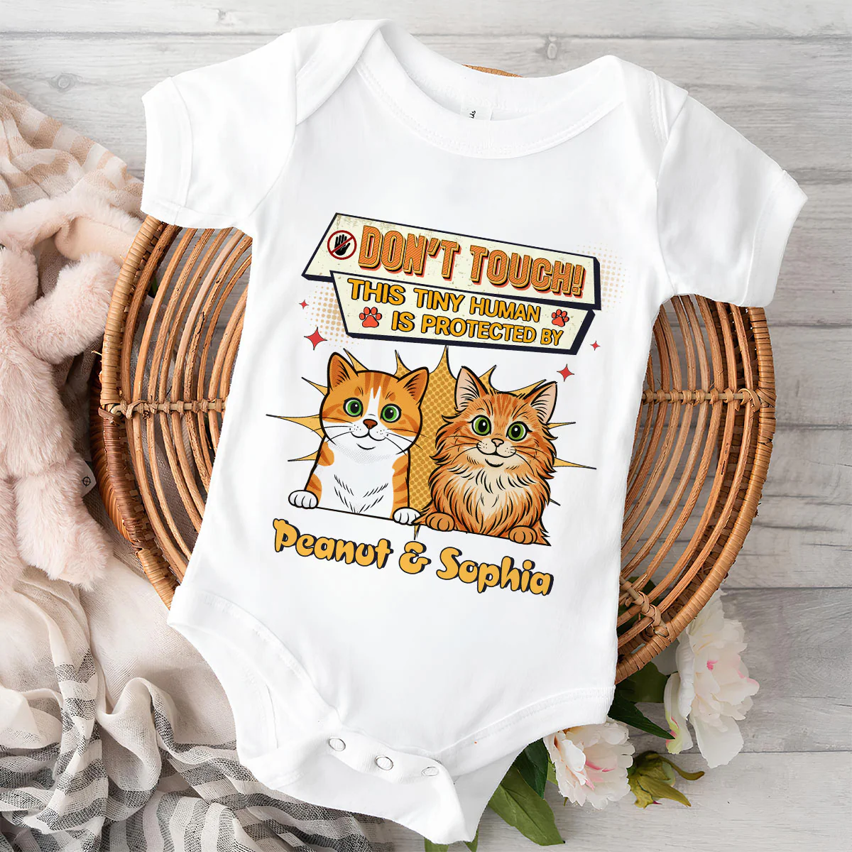 Tiny Human Cat Version - Personalized Custom Baby Onesie - Image 2