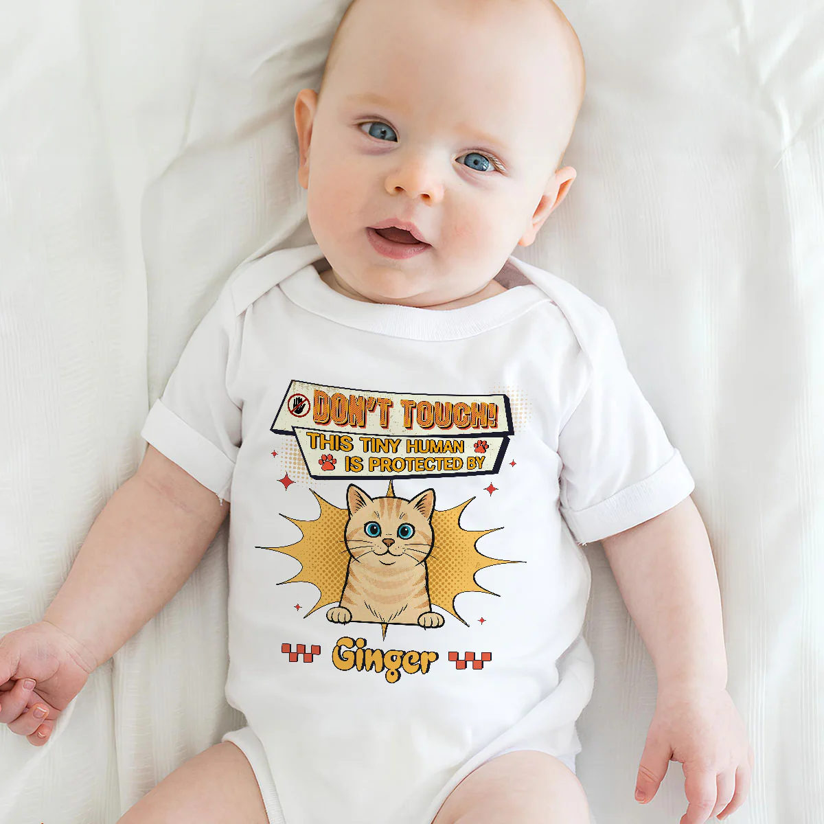 Tiny Human Cat Version - Personalized Custom Baby Onesie - Image 5
