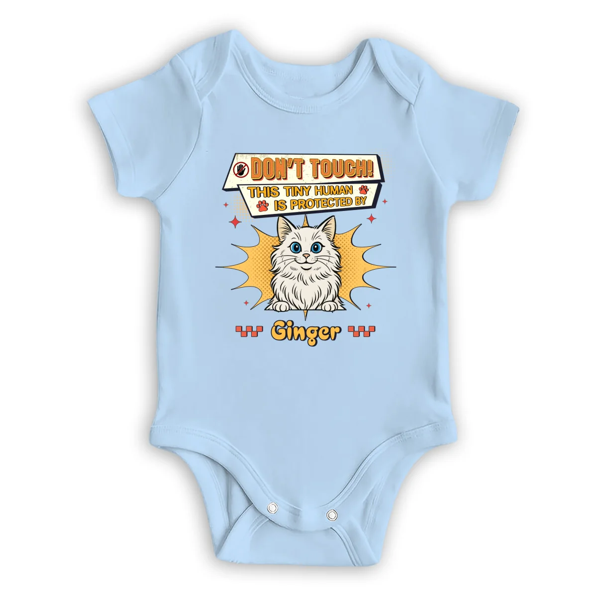 Tiny Human Cat Version - Personalized Custom Baby Onesie - Image 8