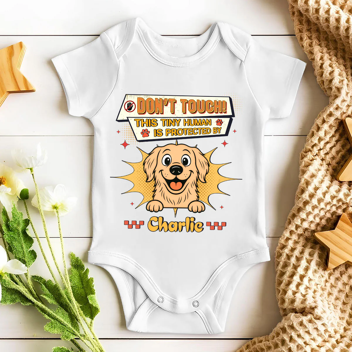Tiny Human Pet Version - Personalized Custom Baby Onesie - Image 4