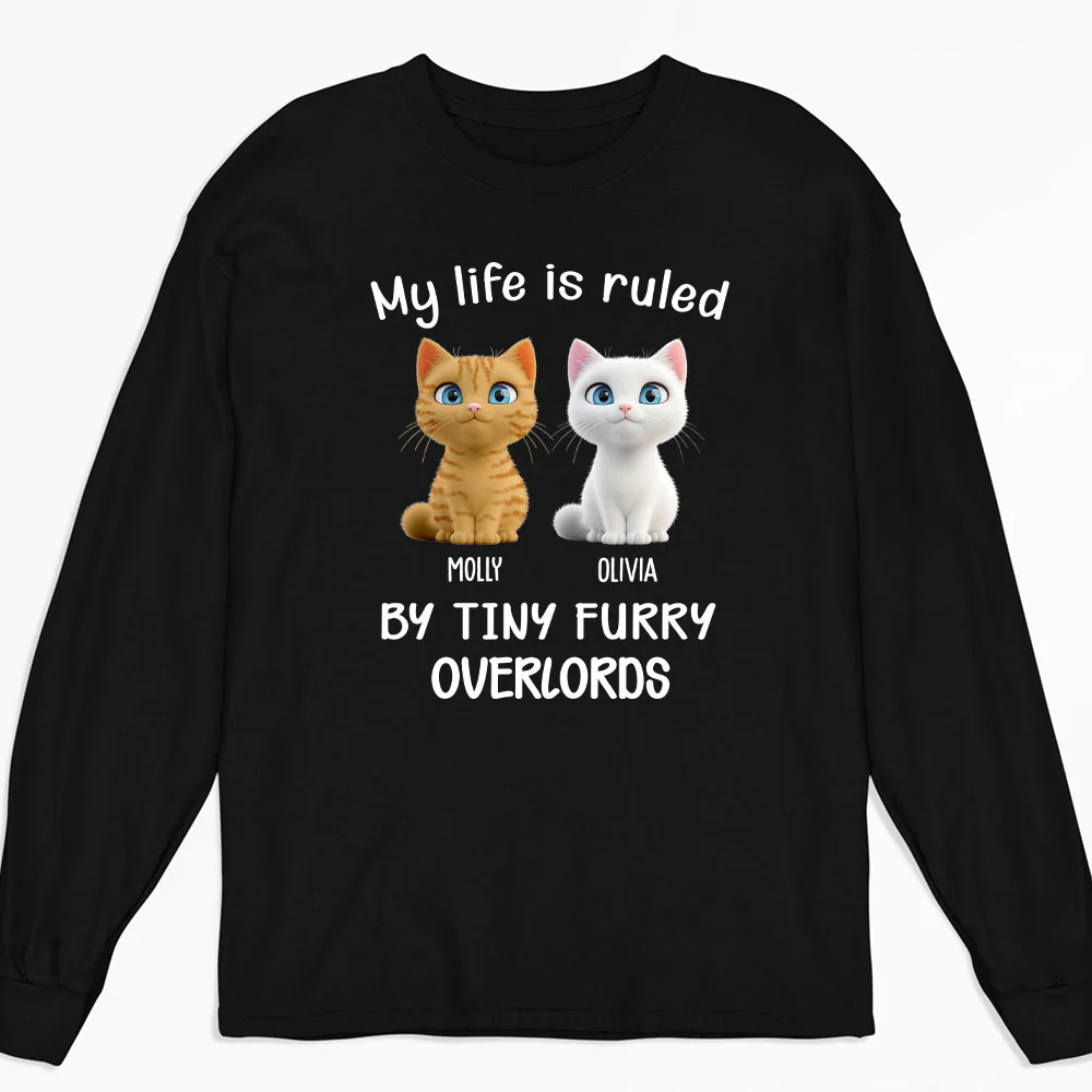 Tiny Overlords Chunky Cat - Personalized Custom Long Sleeve T-shirt