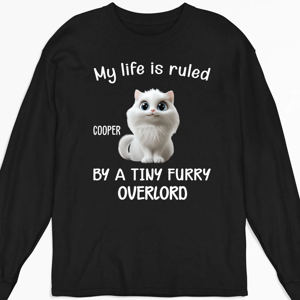 Tiny Overlords Chunky Cat - Personalized Custom Long Sleeve T-shirt - Image 4