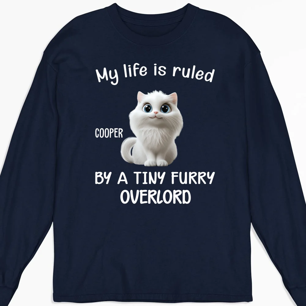 Tiny Overlords Chunky Cat - Personalized Custom Long Sleeve T-shirt - Image 5