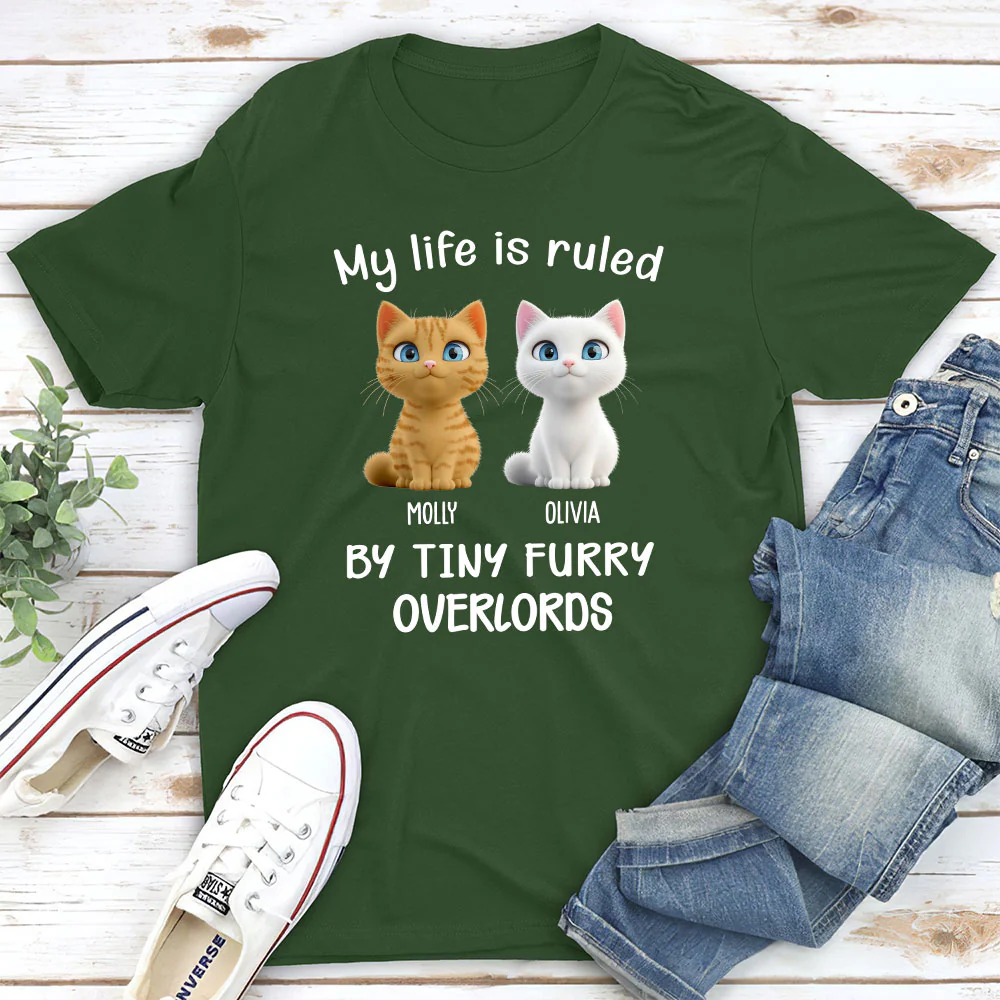 Tiny Overlords Chunky Cat - Personalized Custom Unisex T-shirt - Image 5