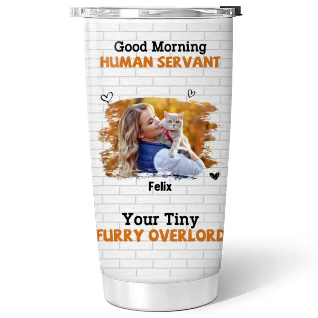 Tiny Pet Overlord Photo - Personalized Custom Tumbler - Image 2